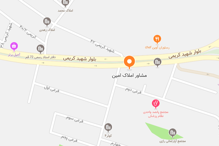 مشاور املاک امین قم _ موقعیت در نقشه