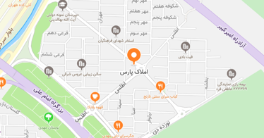 موقعیت املاک پارس قم روی نقشه