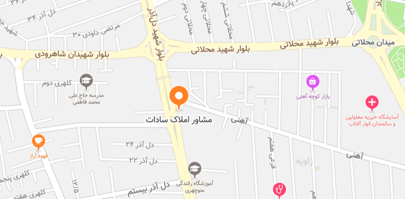 موقعیت مشاور املاک سادات باجک قم روی نقشه