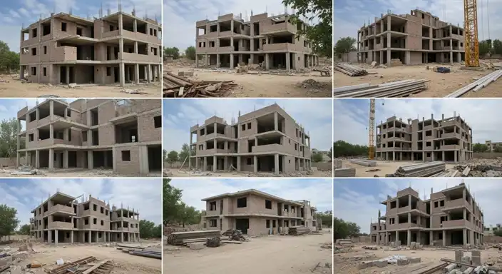 کارگاه ساختمانی در قم