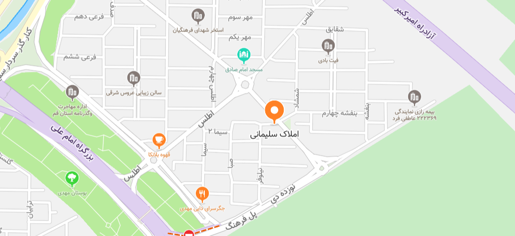 موقعیت املاک سلیمانی قم روی نقشه